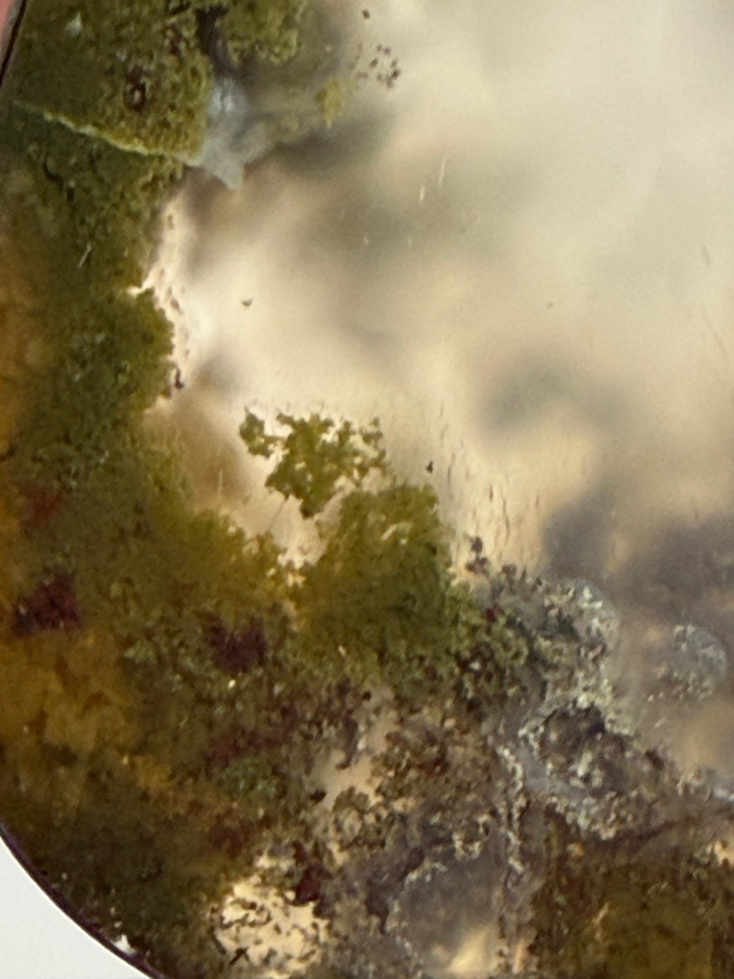 Pendentif cabochon Agate mousse Lodolite