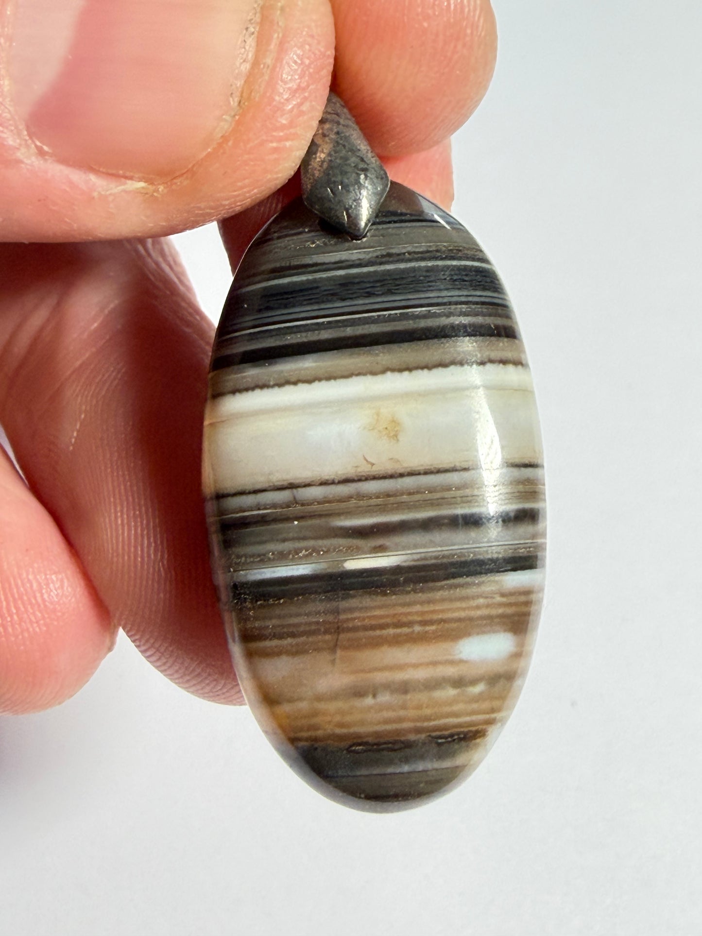 Pendentif cabochon Agate zébra