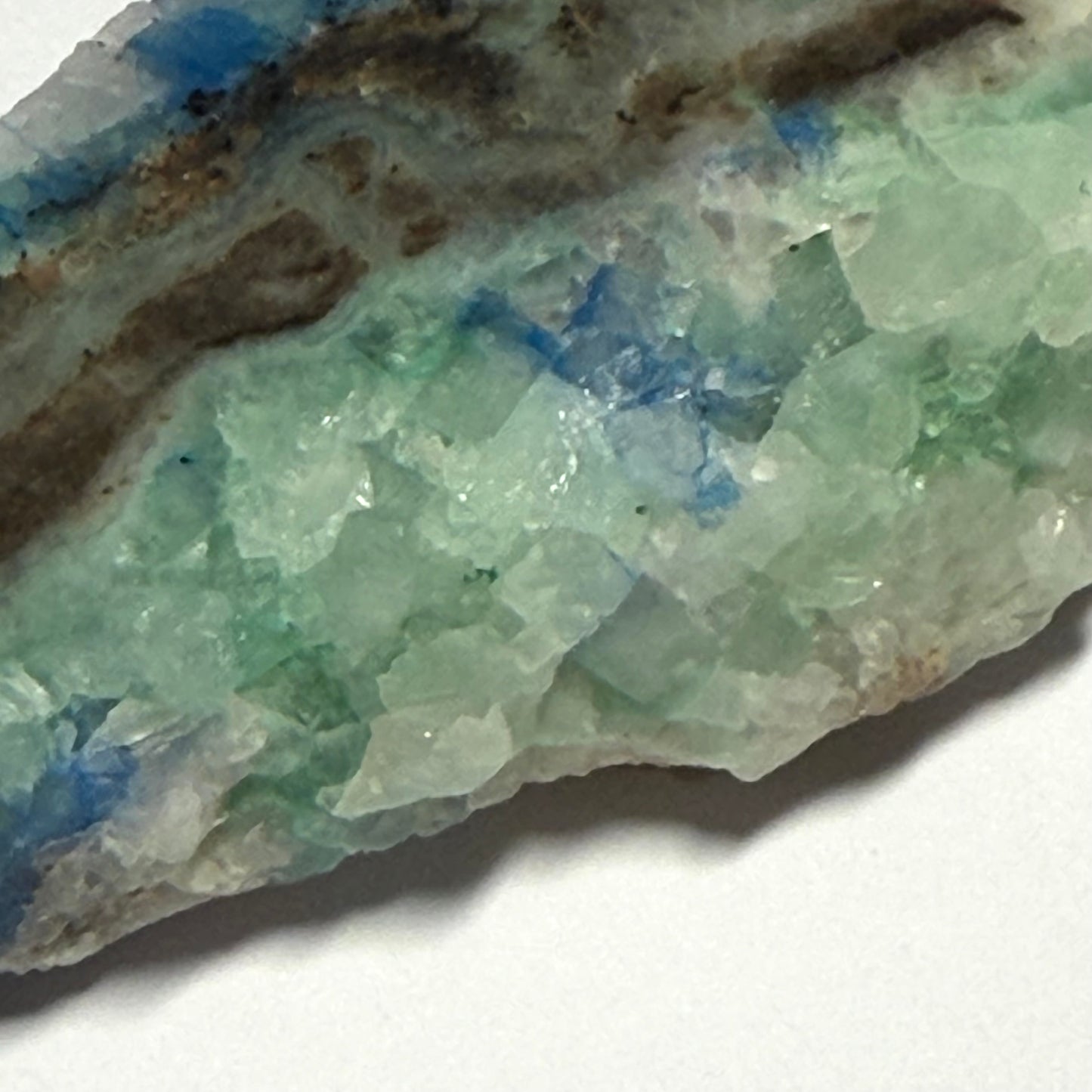 Fluorite et Azurite des Asturies, Espagne