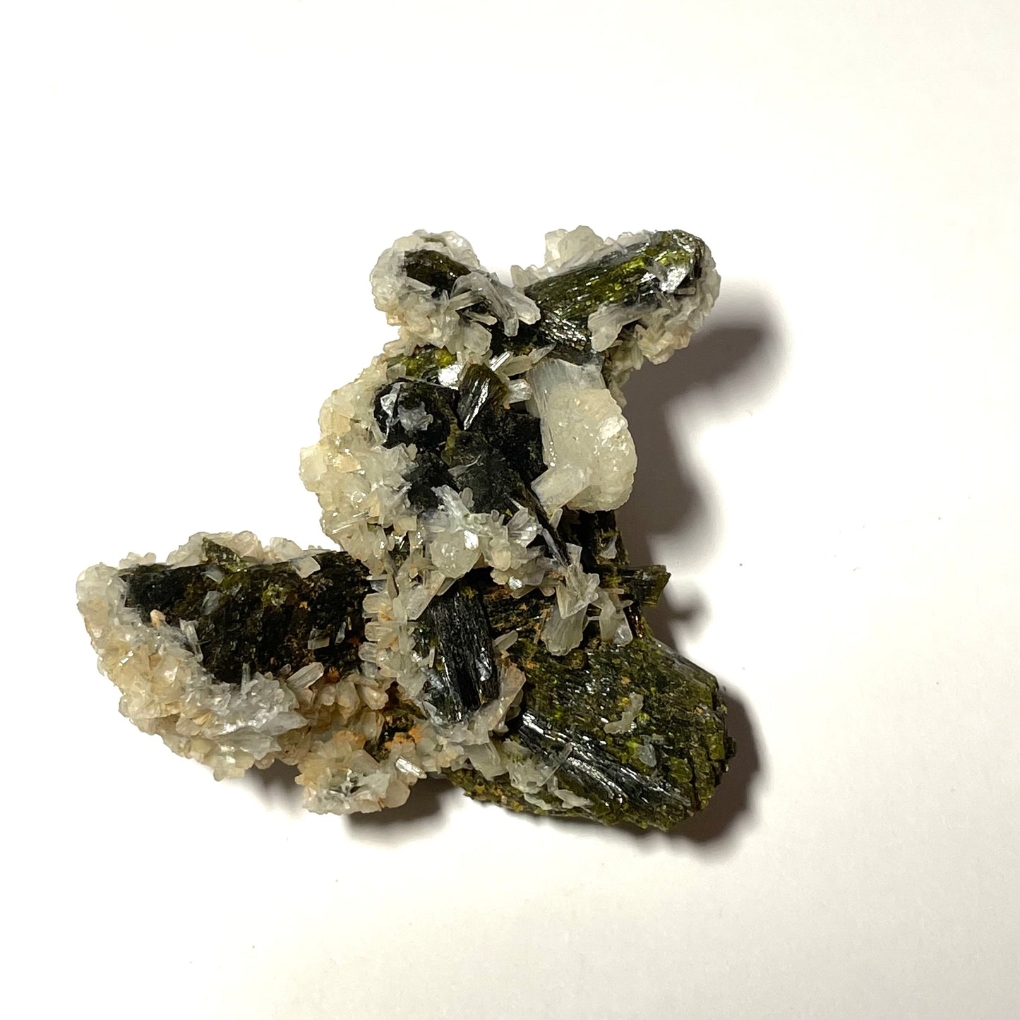 Stilbite sur Epidote, région de Kayes, Mali