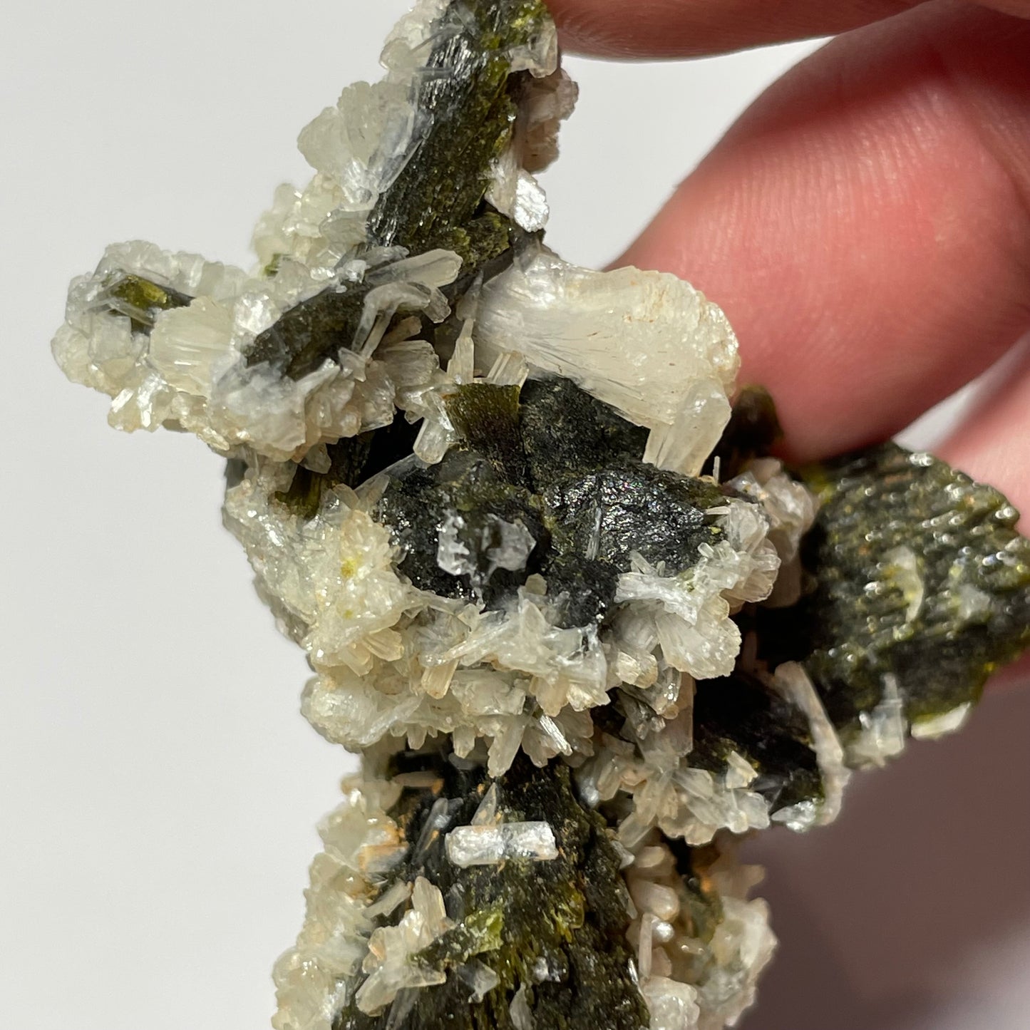Stilbite sur Epidote, région de Kayes, Mali