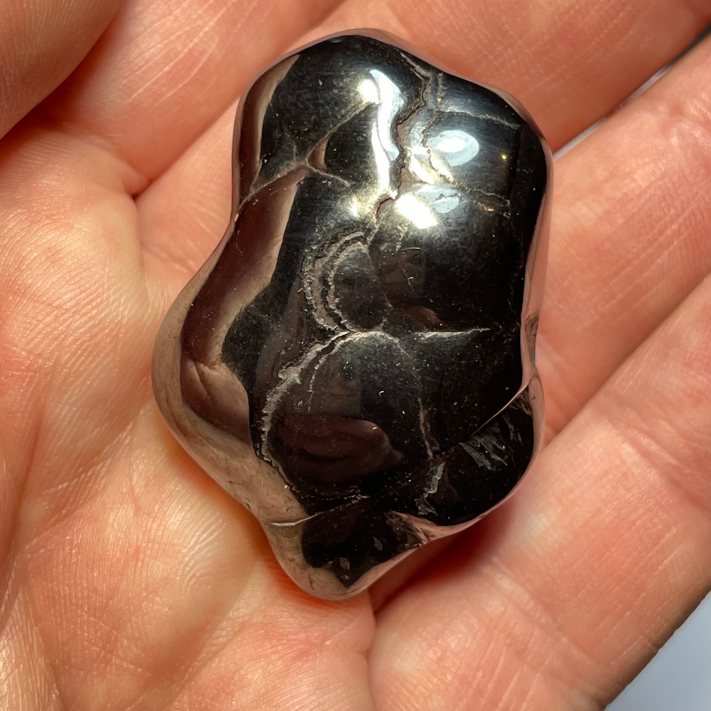 Hématite du Maroc, pierre roulée taille XL