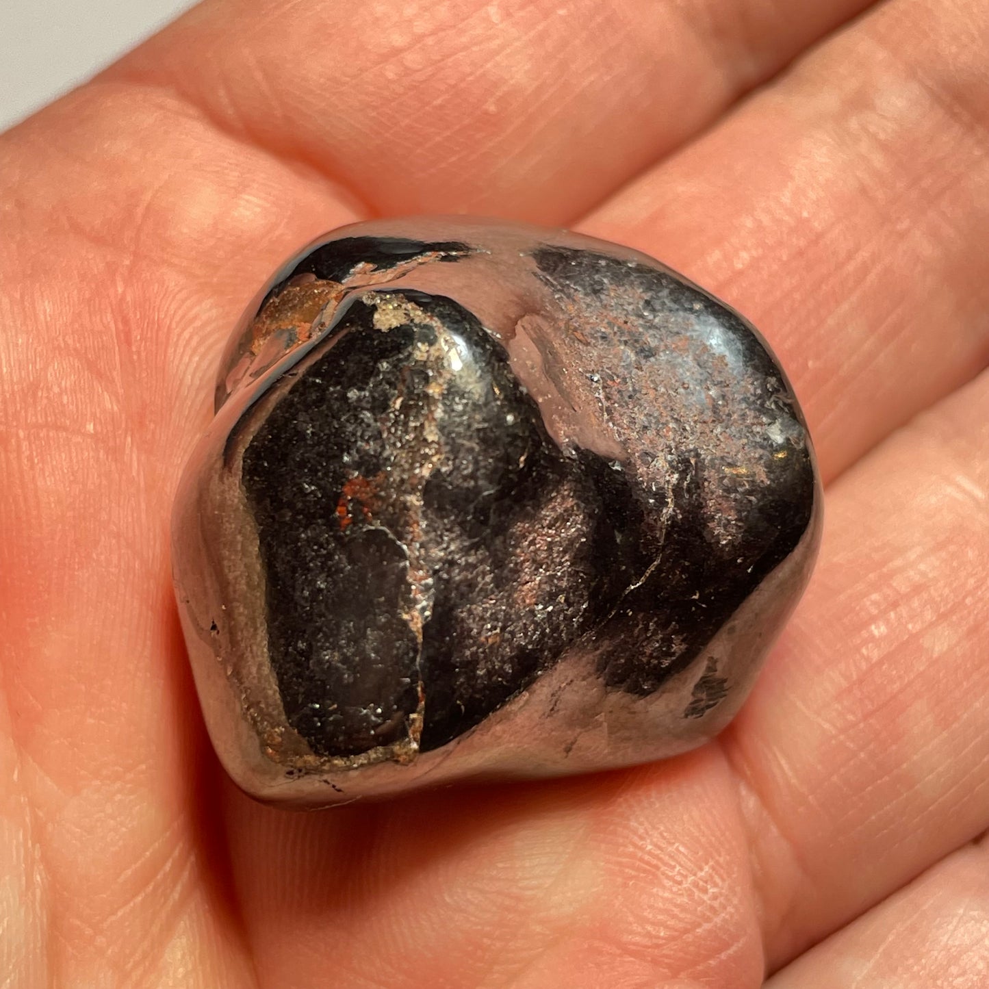 Hématite du Maroc, pierre roulée taille XL