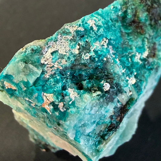 Argent sur Chrysocolle, mine Clara, Forêt Noire, Allemagne