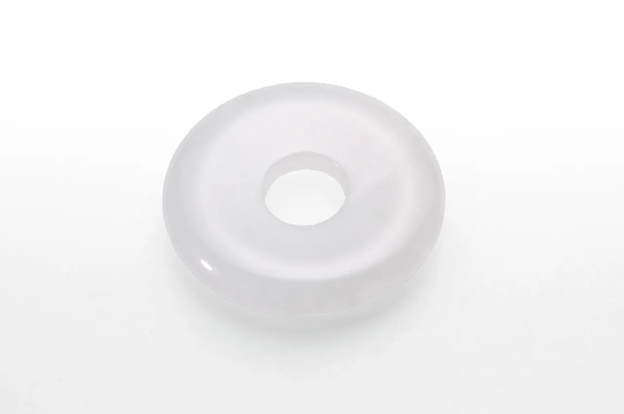 Pendentif Donut 3cm avec cordon assorti, pierre naturelle de haute qualité