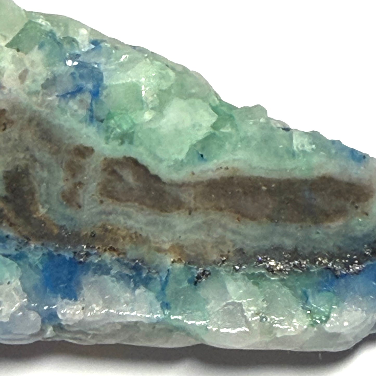Fluorite et Azurite des Asturies, Espagne