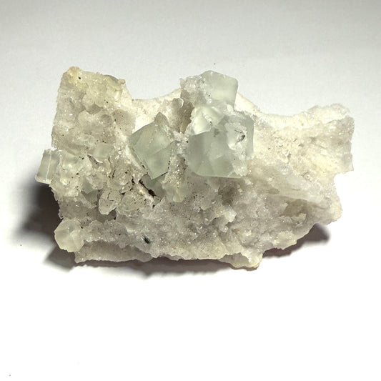 Florite sur Quartz de Chine