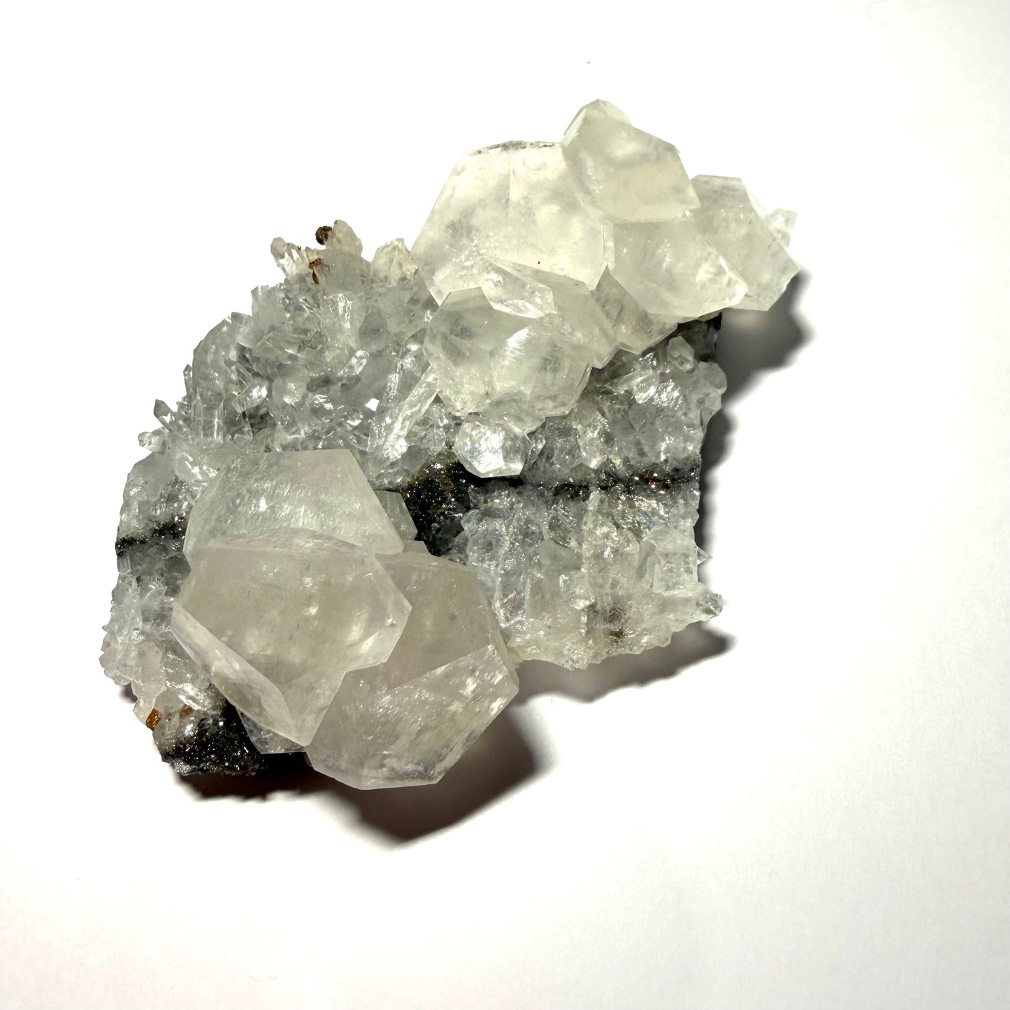 Calcite sur Quartz de Chine