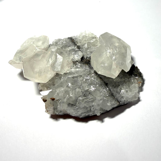 Calcite sur Quartz de Chine