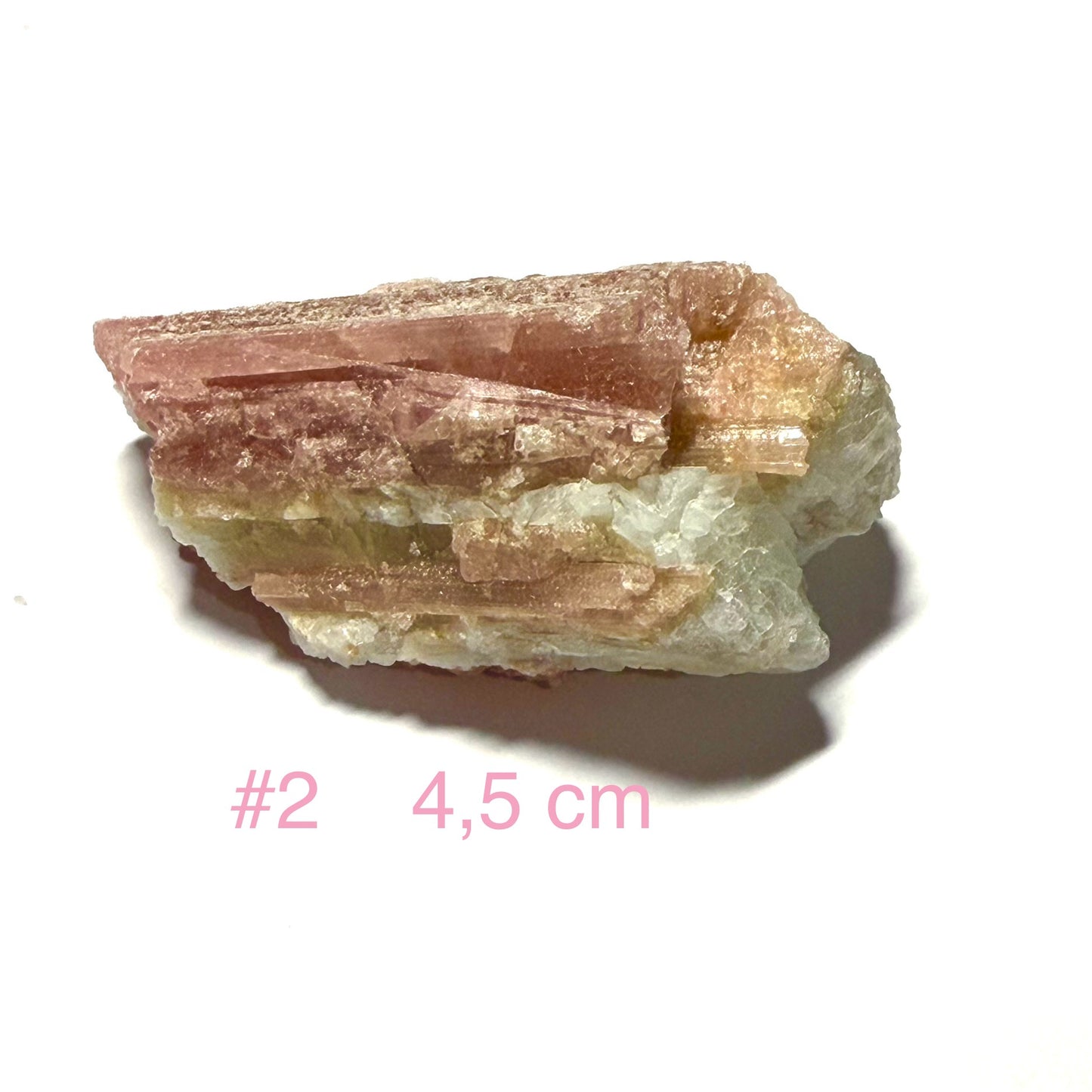 Rubellite sur Quartz du Brésil