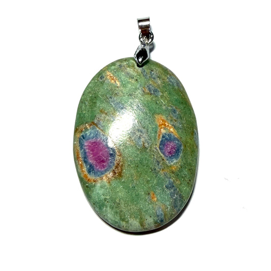Pendentif cabochon Rubis sur Fushite
