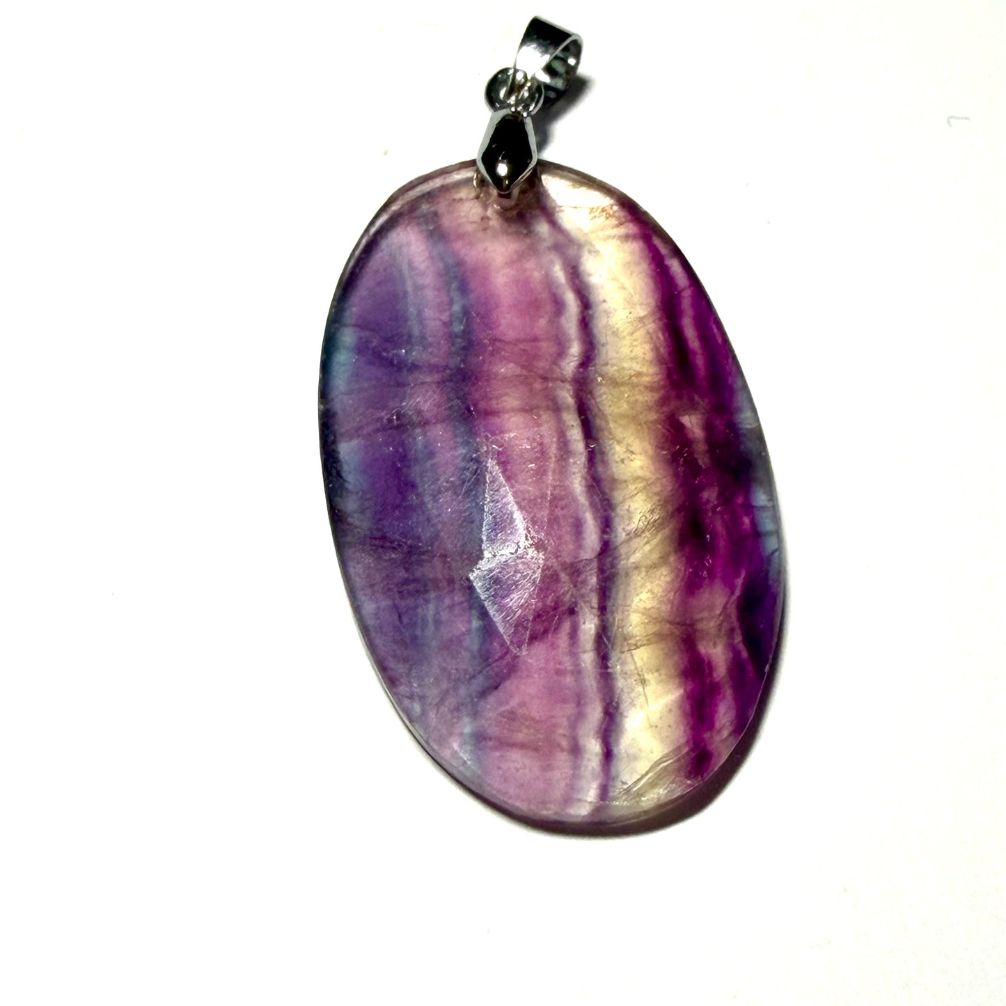 Pendentif cabochon Fluorite Arc en Ciel de Chine