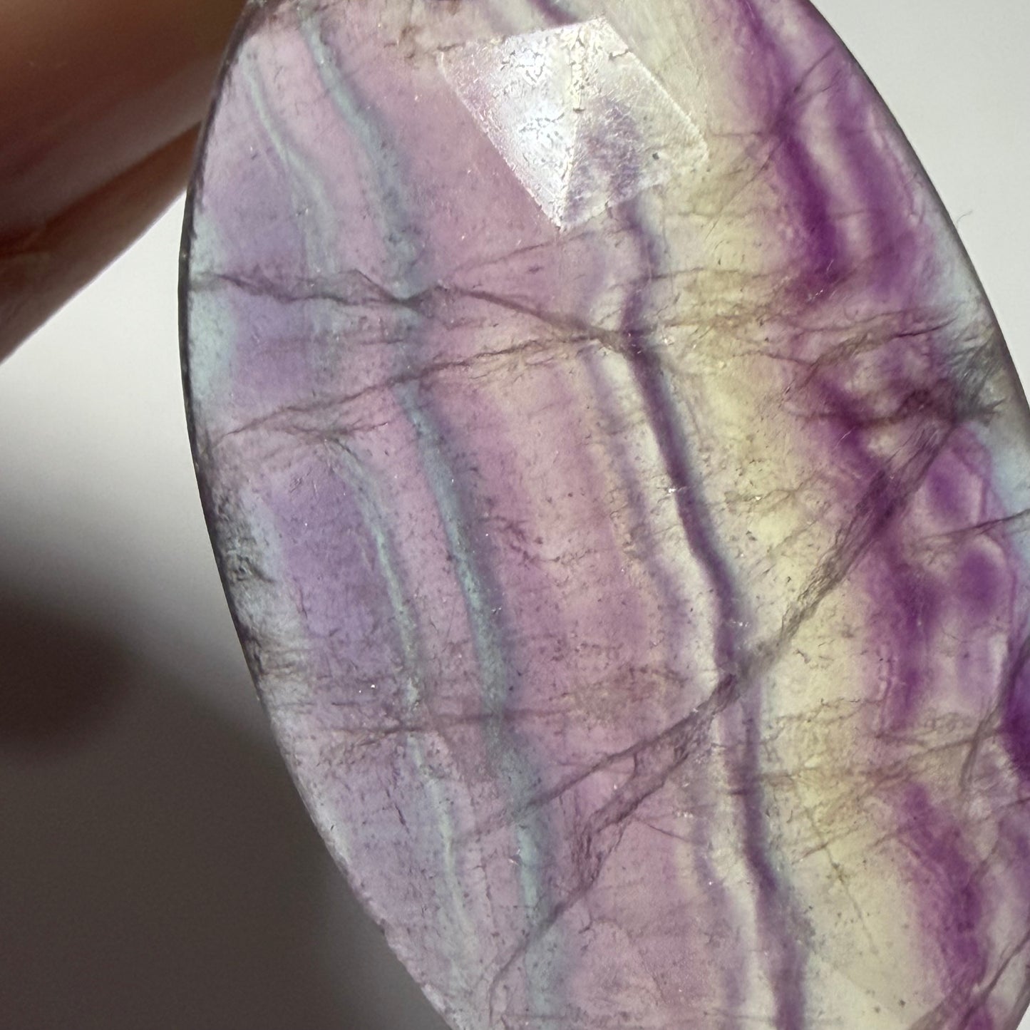 Pendentif cabochon Fluorite Arc en Ciel de Chine