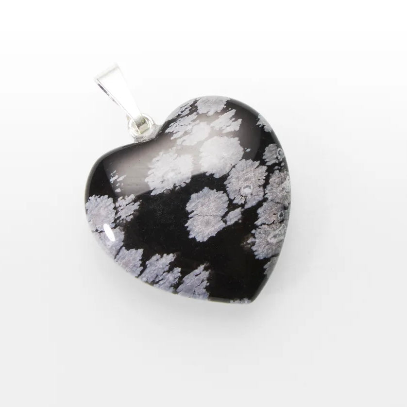 Pendentif Coeur en pierre naturelle, avec cordon