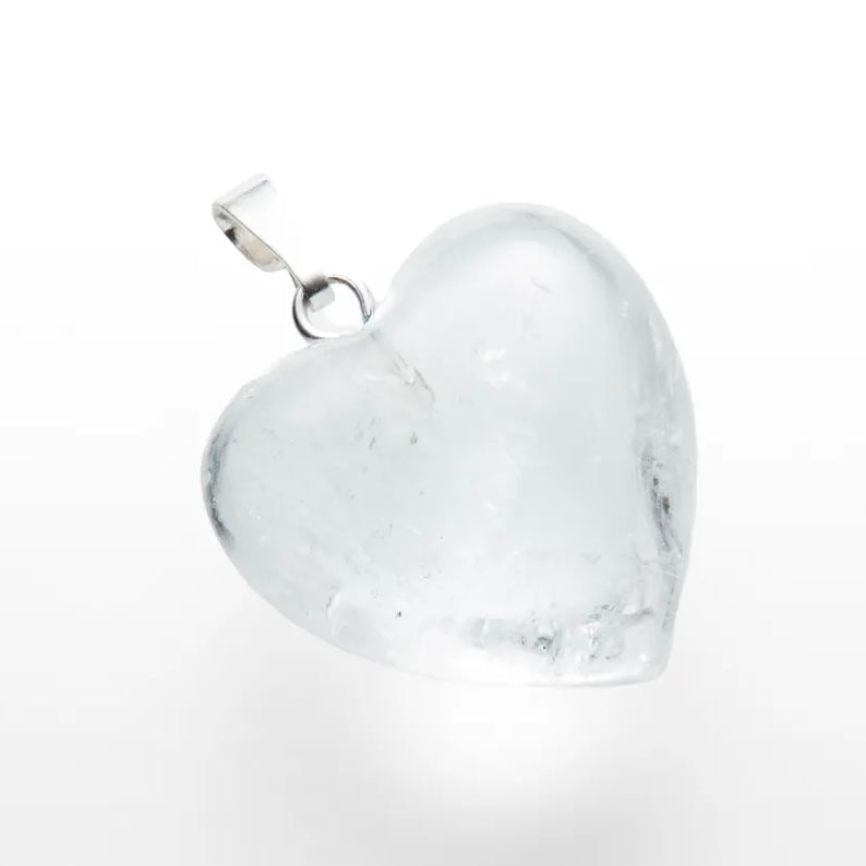 Pendentif Coeur en pierre naturelle, avec cordon