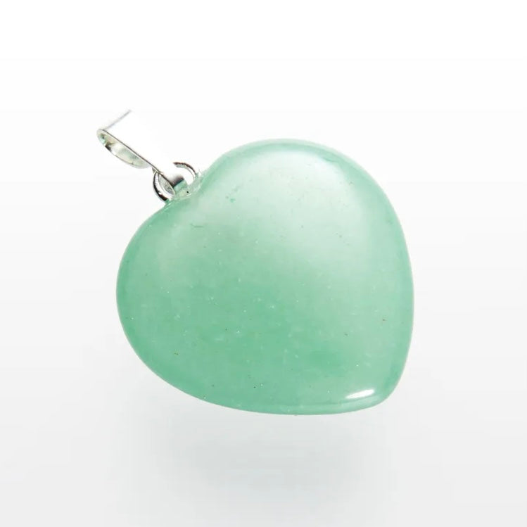 Pendentif Coeur en pierre naturelle, avec cordon