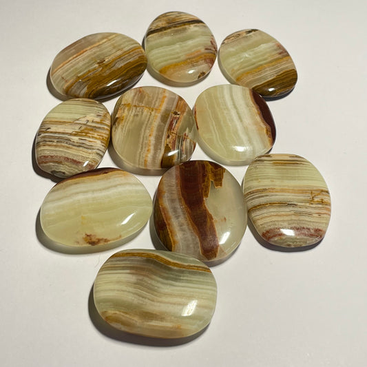 Onyx du Pakistan, galet plat