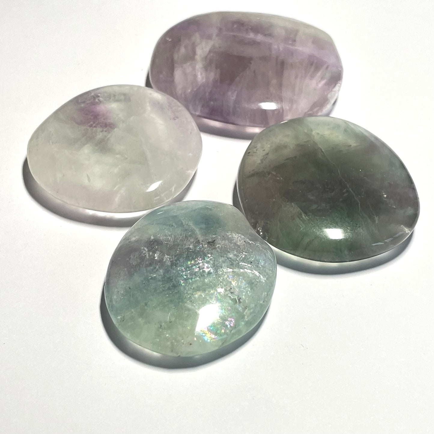 Fluorite de Chine, galet plat